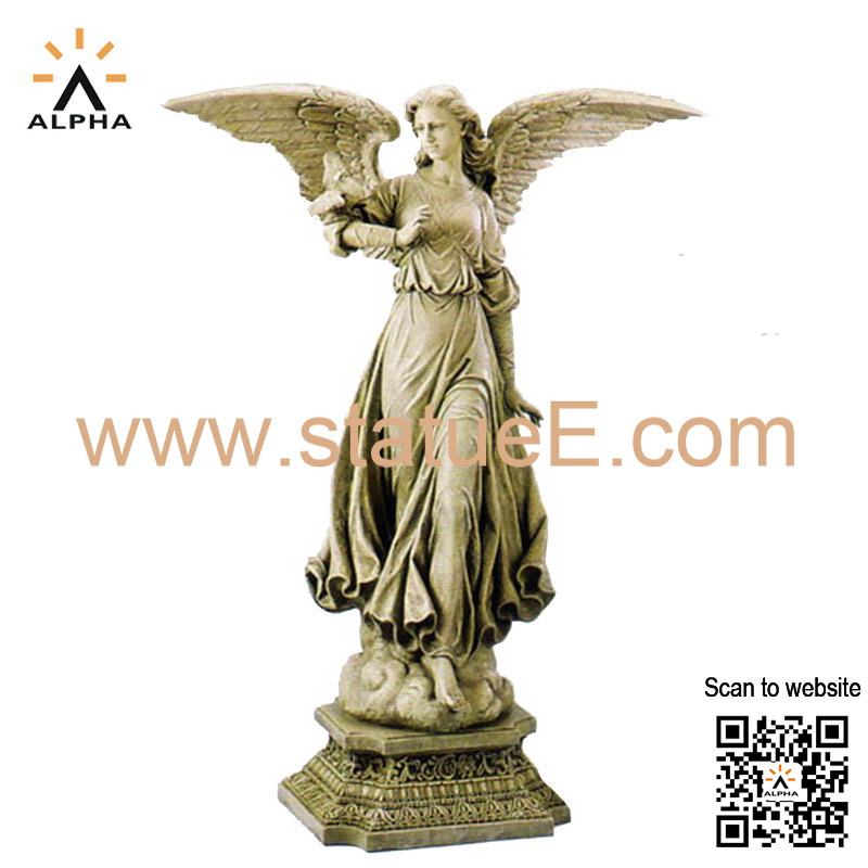 Marble angel sculpture